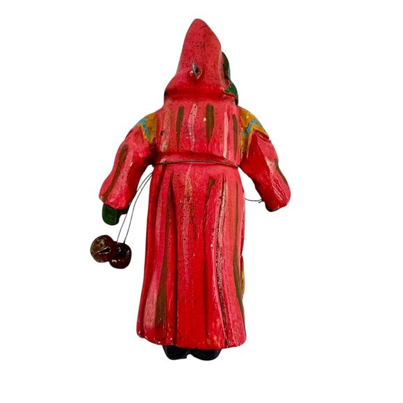 House Of Hatten 1987 Enchanted Forest Hand-Painted Santa Figurine Bells Star - Picture 7 of 11